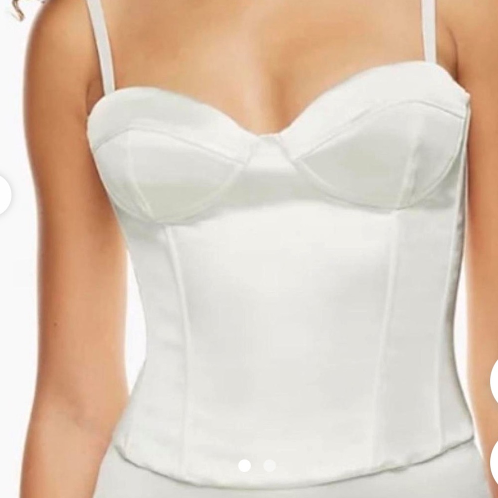 Aritizia Wilfred Cream Satin Bustier